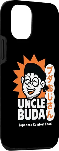Vista 3 de iPhone 15 Uncle Buda Food Truck Texas Comida japonesa Funda con logotipo de Ojisan