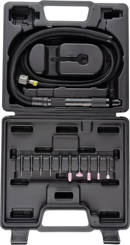 Vista 2 de Ingersoll Rand 320PGK - Kit de amoladora neumática tipo lápiz, portabrocas de 1/8 pulgadas, fresa, 60,000 RPM, en línea, escape trasero, incluye 5