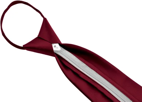 Vista 4 de Moda Di Raza Lazos de cremallera para hombres, corbatas de microfibra tejidas con cremallera, corbata de cuello con acabado de seda satinada