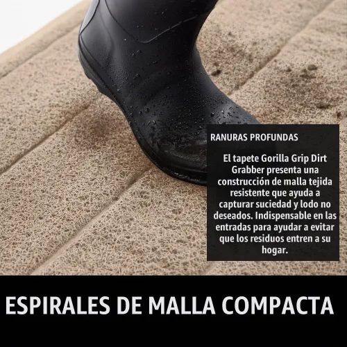 Vista 4 de GORILLA GRIP Dirt Grabber - Tapete de malla para puertas, de bajo perfil, resistente a manchas y decoloración, tiras de secado rápido resistentes