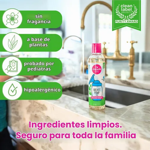 Vista 5 de Dapple Baby - Botella de jabón para extractor de leche - 8 onzas líquidas