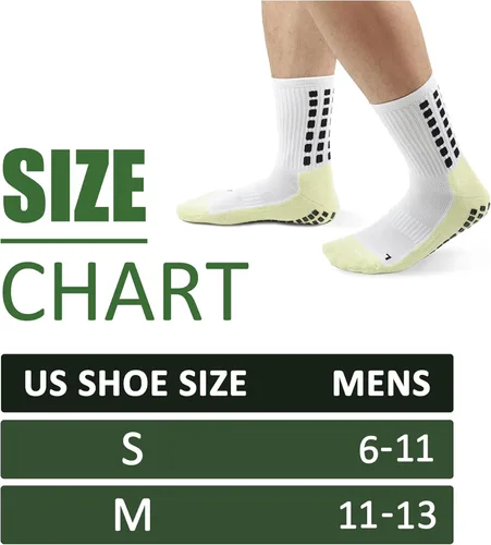 Vista 4 de Bevigorio Grip - Calcetines de fútbol para hombre, acolchados y antideslizantes, calcetines de fútbol con empuñaduras para hombres atléticos