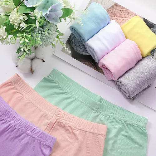 Vista 3 de Boyiee Paquete de 8 pantalones cortos de baile para niñas, pantalones cortos de gimnasia, yoga, pantalones cortos de seguridad activos debajo