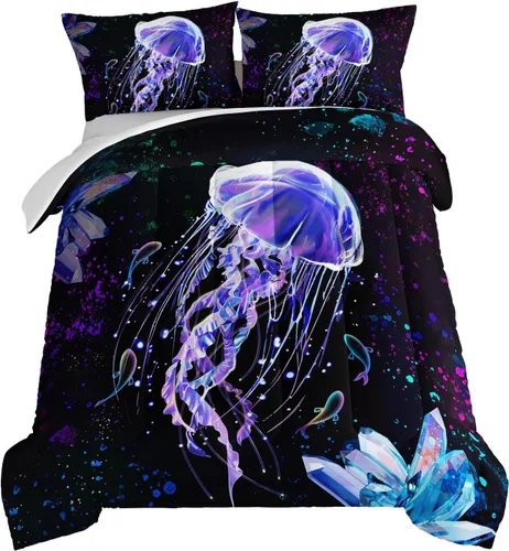 Vista 16 de HOSIMA - Juego de edredón individual de microfibra suave negro con 2 fundas de almohada, juego de ropa de cama individual a rayas con bandera