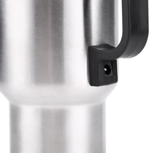 Vista 8 de Taza de calefacción para coche, taza de viaje de acero inoxidable de 12 V, taza eléctrica para coche, calentador de café de 15.2 fl oz, taza térmica