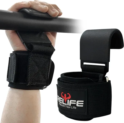Vista 2 de RELIFE Power Tower - Ganchos para levantamiento de pesas para hombres y mujeres