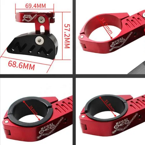 Vista 5 de Guía de cadena de bicicleta MTB Protector de bicicleta de carretera Bicicleta de montaña Tensor de cadena con diseño hueco para piñón de un solo