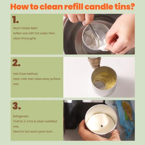 Vista 3 de Boowan Nicole Carousel - Moldes de silicona para tarro de vela de cemento de concreto con lata de vela de 6 onzas, almacenamiento de bricolaje