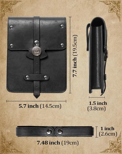 Vista 2 de 5 accesorios de disfraz de cinturón medieval, correa renacentista, rana espada para vikingo, Halloween, cosplay
