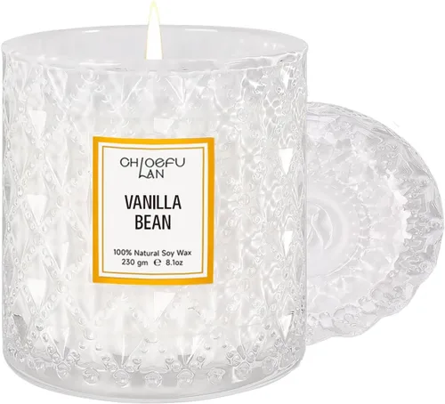 Vista 21 de Chloefu LAN Vela Perfumada Premium con Aroma a Gardenia para Hombres y Mujeres, Altamente Perfumada, 7.1 onzas 45 Horas de Larga Duración, Velas