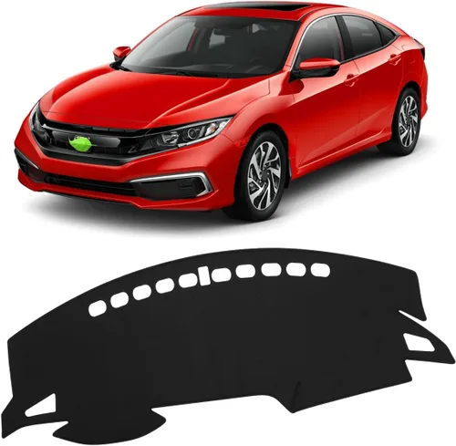 Vista 111 de FIILINES Cubierta para tablero Compatible con Mazda 3 2010-2013 Accesorios Tapete para tablero para Mazda 3 Accesorios Tapete para salpicadero