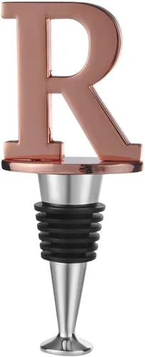 Vista 18 de Miicol Tapón para Botella de Vino, Tapón para Prosecco, Tapón de Vino de Oro Rosa, Tapón de Champán Personalizado, Tapón de Vino con Inicial, Regalo