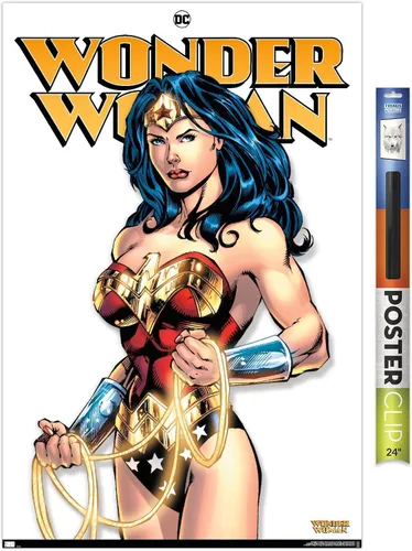 Vista 17 de Trends International DC Comics Wonder Woman - Póster de pared, 22.4 pulgadas de largo x 14.7 pulgadas, versión enmarcada de madera de granero
