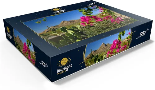 Vista 3 de MyPuzzle Bougainvillea with Pinnacle Peak, Scottsdale, Arizona, Estados Unidos, rompecabezas prémium de 500 piezas para adultos