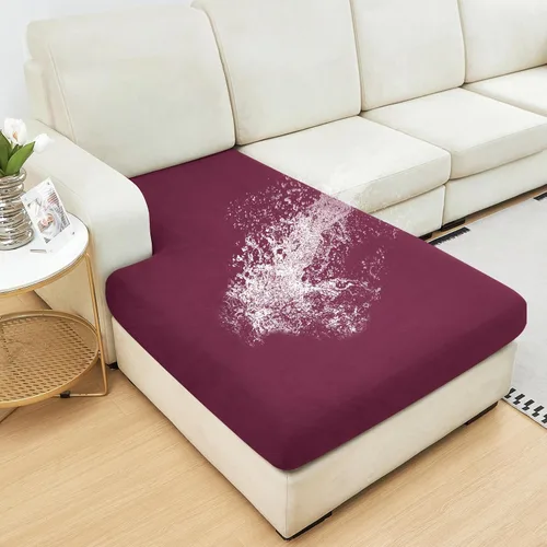 Vista 19 de NAISI Fundas de cojín impermeables de tela de terciopelo grueso lavable, 1 pieza, fundas individuales para sofá modular con parte inferior elástica