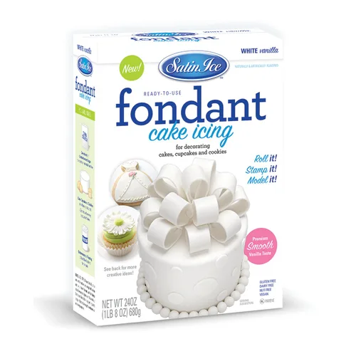 Vista 15 de Fondant de satén de Satin Ice para decorar pasteles, negro (4.4 onzas)