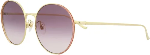 Vista 2 de Gucci Gafas de sol redondas doradas y multicolor para mujer GG0401SK-30006071-004