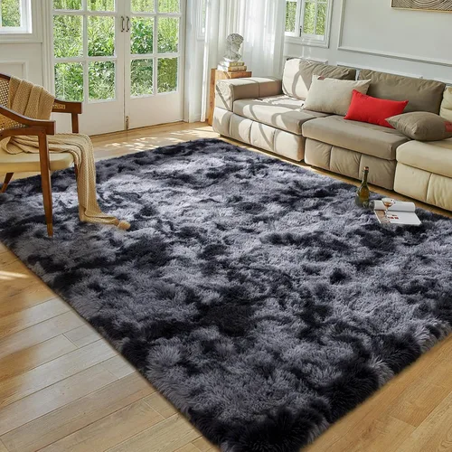 Vista 105 de Softlife Alfombra naranja para dormitorio, alfombra de felpa esponjosa para sala de estar para niñas, alfombra lanuda para niños, alfombra suave