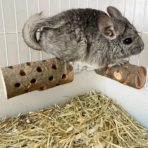 Vista 3 de Madera de manzana, accesorios para jaula de animales pequeños, juguetes de madera molar para conejos, hámster, conejillo de indias, chinchillas
