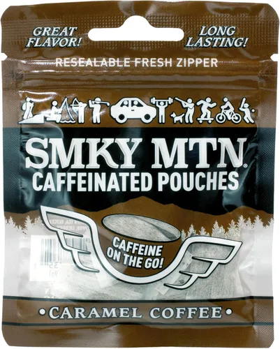 Vista 5 de SMOKEY MOUNTAIN Bolsas con cafeína, menta ártica, sin tabaco y sin nicotina, 15 bolsas por paquete, 5 paquetes