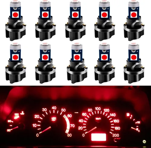 Vista 9 de WLJH Bombilla LED T5 azul 2721 37 74 con enchufe giratorio PC74 para luces