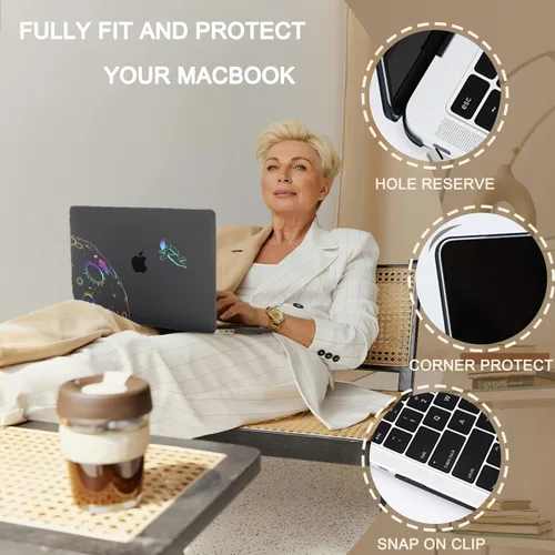 Vista 6 de Funda protectora para MacBook Air de 11 pulgadas 2015 2014 2013 2012 2011 2010 A1465 A1370, diseño de patrón de plástico, funda para laptop