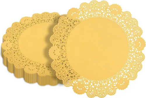 Vista 30 de Restaurantware Pastry Tek Blondas de Encaje de 4 x 4 Pulgadas 100 Vajilla Decorativa - Blondas de Mesa Desechables Redondas de Papel Negro