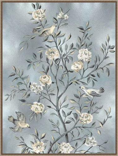 Vista 17 de Amanti Art Lienzo enmarcado para pared, 24 x 18 pulgadas, chinoiserie en plata III por Renee Campbell, lienzo enmarcado para pared, obras de arte