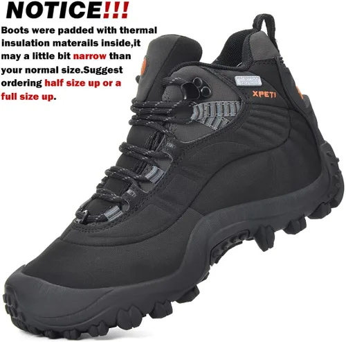Vista 2 de Botas de senderismo impermeables Thermator de tiro medio para hombre, botas de senderismo para exteriores, 7
