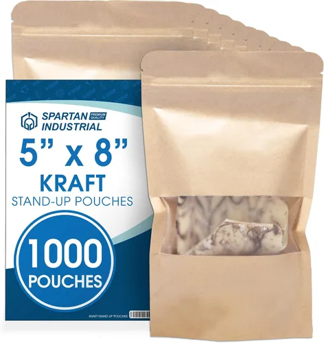 Vista 10 de Spartan Industrial Bolsas de Mylar de Pie de 3.5" X 5.5" Negro Mate - 100 Bolsas Pequeñas a Prueba de Olores con Apertura Termosellable y Cremallera
