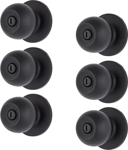 Vista 12 de BRINKS Pomo de Puerta de Entrada con Llave Transicional - Juego de Cerradura de Puerta Exterior Negro Mate, se Combina Perfectamente