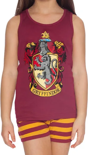 Vista 3 de Harry Potter All House Crest - Conjunto de pijama de algodón con camiseta corta de Intimo