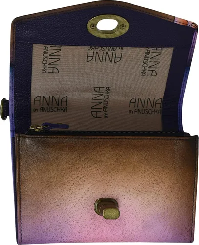 Vista 4 de Anna by Anuschka Organizador de cuero pintado a mano para mujer
