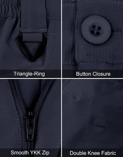 Vista 5 de NATUVENIX Pantalones de senderismo para hombre, pantalones tácticos de viaje para hombre, pantalones de pesca de secado rápido para hombre