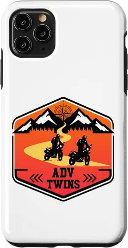 Vista 4 de iPhone 12 mini Adv Twins Riders Motorcycle Biker Off-Road Brother Sister Case