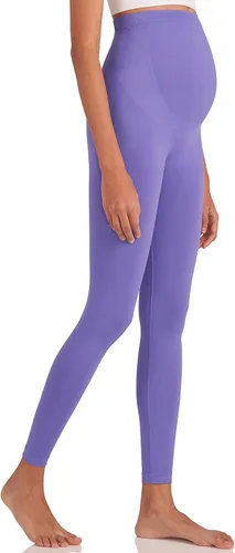 Vista 5 de Enerful Leggings de maternidad para mujer sobre el vientre, sin costuras, suaves, para embarazo, entrenamiento, yoga activo, pantalones