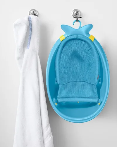 Vista 11 de Skip Hop Bañera para bebé, bañera inteligente de 3 etapas, Moby, azul (paquete de 2)