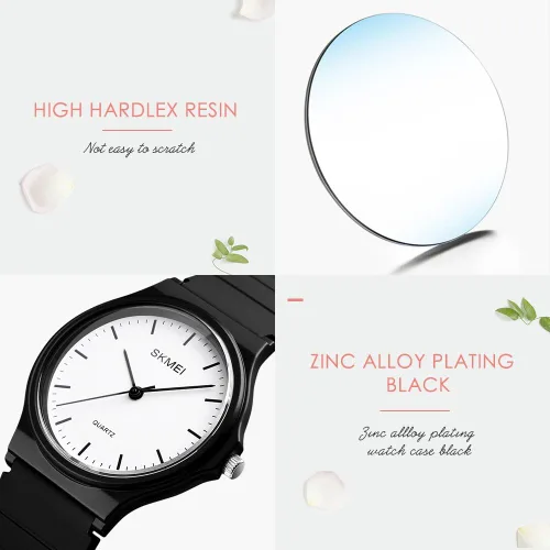 Vista 2 de SKMEI Reloj de pulsera impermeable para mujer, reloj de pulsera para dama, reloj de cuarzo analógico casual para mujer
