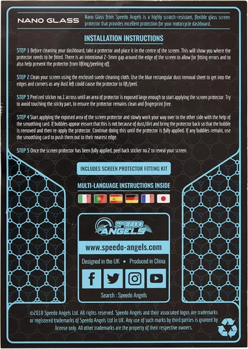 Vista 2 de Speedo Angels Protector de pantalla Nano Glass para R1200 GS CONNECTIVITY (2018+) x 2