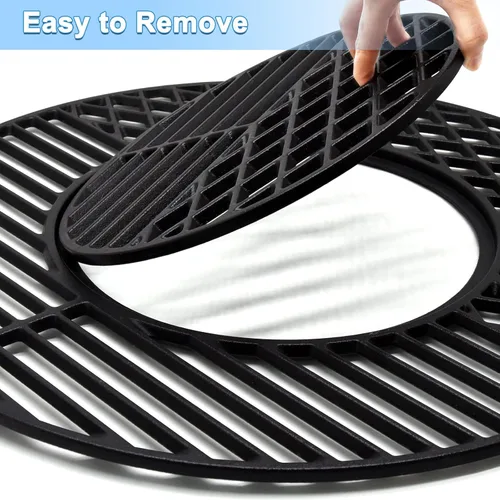 Vista 5 de Rejillas de cocina de hierro fundido 8835 de 21.5 pulgadas para Weber Master-Touch de 22.5 pulgadas, ahumador de carbón de 22.5 pulgadas, hervidor
