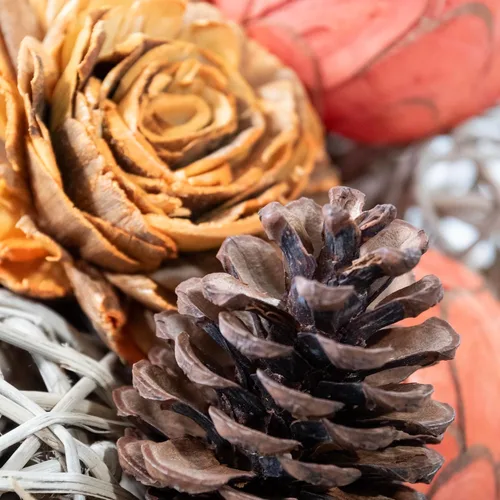 Vista 6 de Bolas decorativas para jarrón y cuencos de tonos naturales Decoración del hogar (naranja otoño)