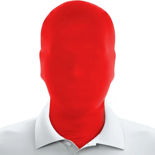 Vista 2 de JEGERMIG 2 máscaras de cara completa, máscaras de segunda piel BW, máscara sin cara de elastano, máscara de disfraz color rojo