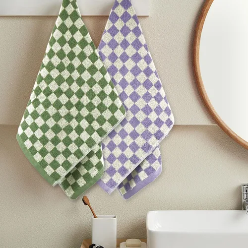 Vista 4 de Jacquotha Paquete de 4 toallas de mano para baño, algodón suave y absorbente para cara, spa, baño, gimnasio, cocina, juego de toallas de mano 4