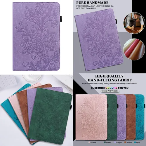 Vista 7 de Funda para Kindle Fire HD 8 de 8ª/7ª/6ª generación (2016/2017/2018) con soporte, soporte para lápices, bolsillos