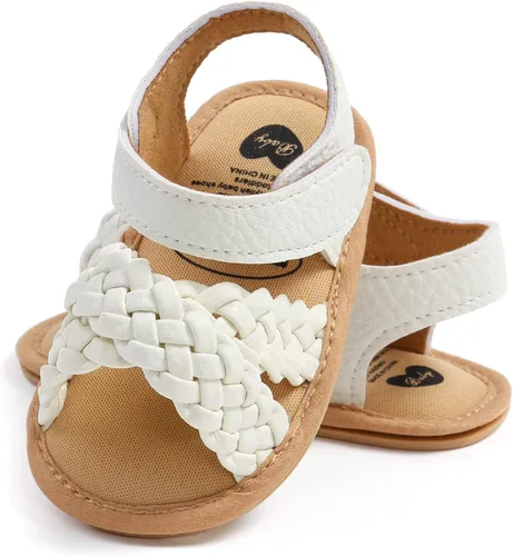 Vista 7 de WILLFUN Sandalias de verano para bebés niños y niñas, puntera cerrada, suela de goma suave, zapatos para exteriores para niños pequeños que caminan