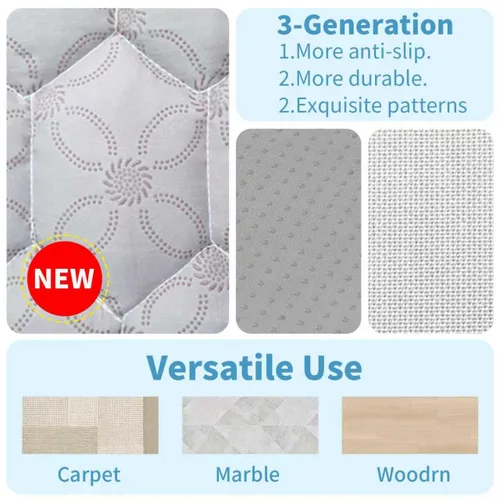 Vista 5 de Tapete para Bebé para el Suelo, Gentle Monster 50x50 Tapete Acolchado con Amortiguación para Corral de Bebé, Antideslizante y Lavable a Máquina