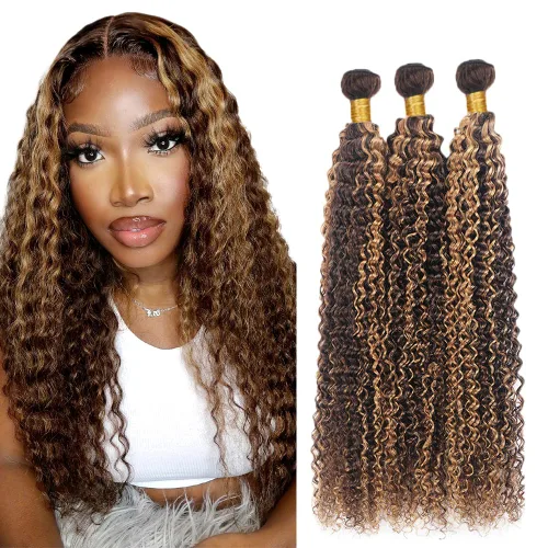 Vista 155 de 300g 1B27 Human Hair Bundles Honey Blonde Bundles Human Hair 10A Brazilian Virgin Remy Hair Extensions 8 10 12 Inch