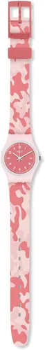 Vista 2 de Swatch - Reloj de cuarzo para mujer con correa de silicona color rosa 15 modelo LP157