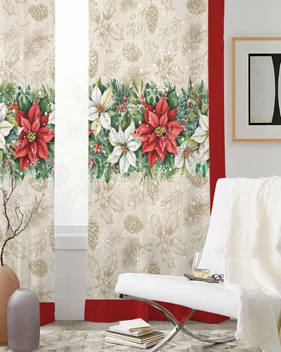 Vista 3 de Cortinas traslúcidas de invierno de 84 pulgadas de largo, juego de 2 paneles de cortinas para cocina, dormitorio, sala de estar, puerta, pasillo