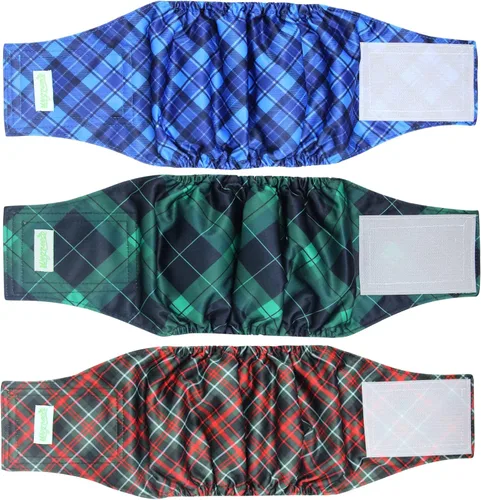 Vista 13 de wegreeco Pañales para perros pequeños machos, bandas reutilizables para el vientre para perros machos, pañales lavables para cachorros machos